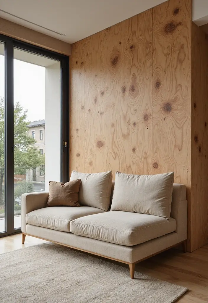 25+ Accent Wall Ideas That Transform Any Space - 16. Plywood Feature Wall