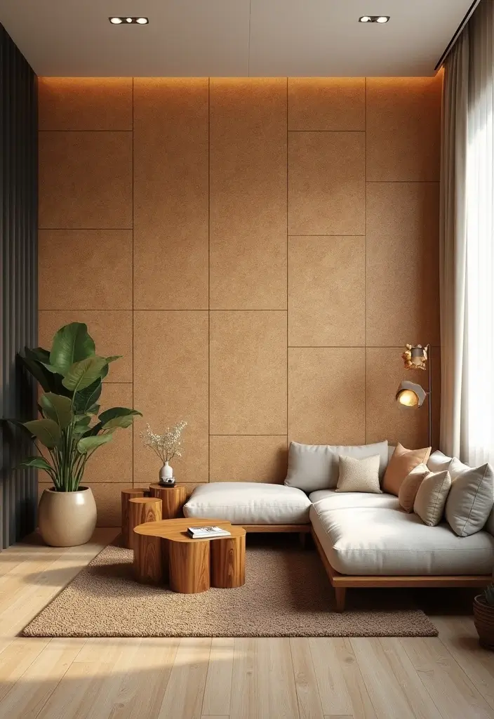 25+ Accent Wall Ideas That Transform Any Space - 18. Cork Wall Tiles