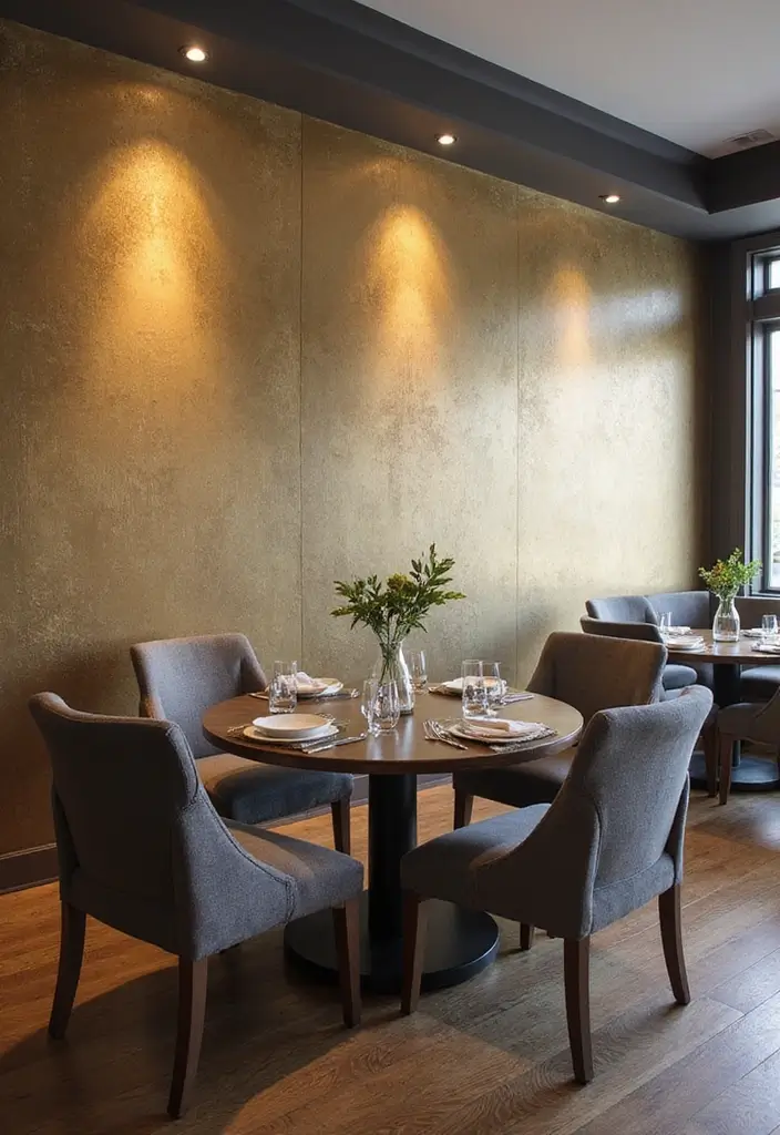 25+ Accent Wall Ideas That Transform Any Space - 20. Metallic Finishes
