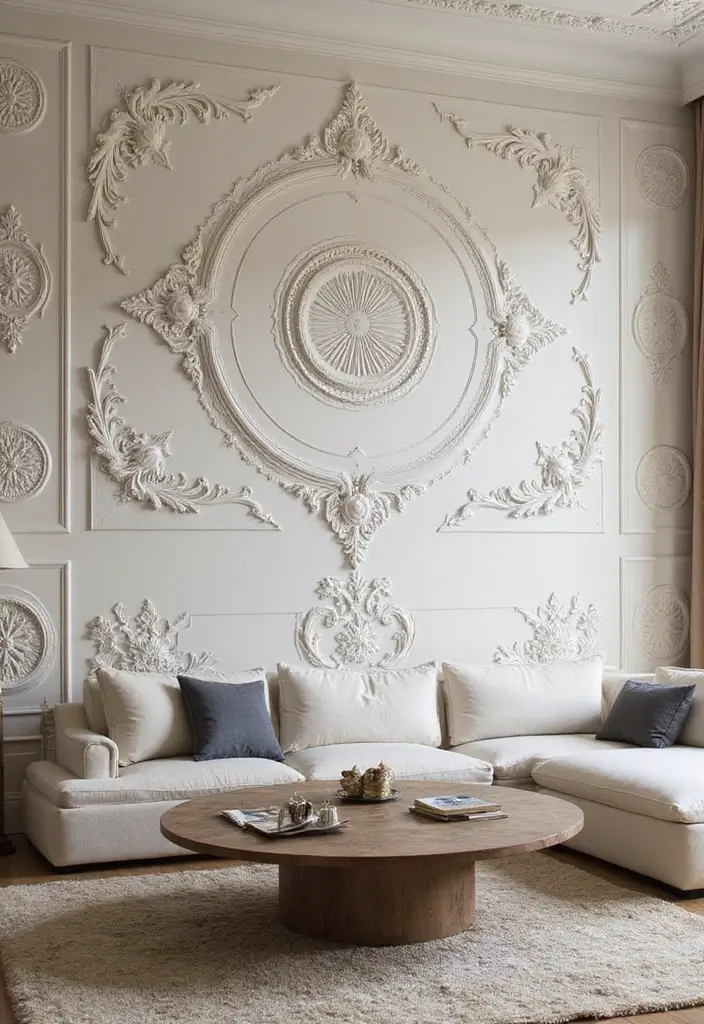 25+ Accent Wall Ideas That Transform Any Space - 22. Plaster of Paris Designs