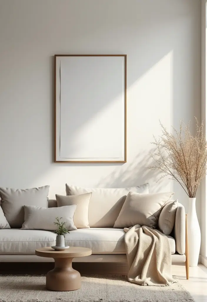 25+ Accent Wall Ideas That Transform Any Space - 25. Minimalistic Wall Art