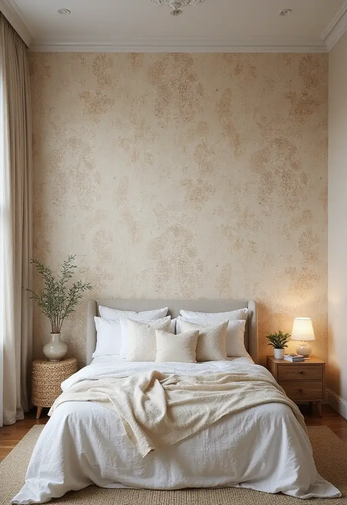 25+ Accent Wall Ideas That Transform Any Space - 9. Wallpaper with Natural Fibers