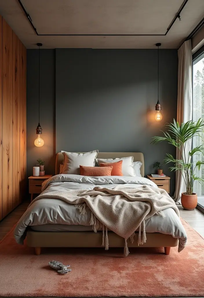 25+ Bedroom Wall Colors for a Cozy and Stylish Space - 19. Light Charcoal: Modern and Subtle