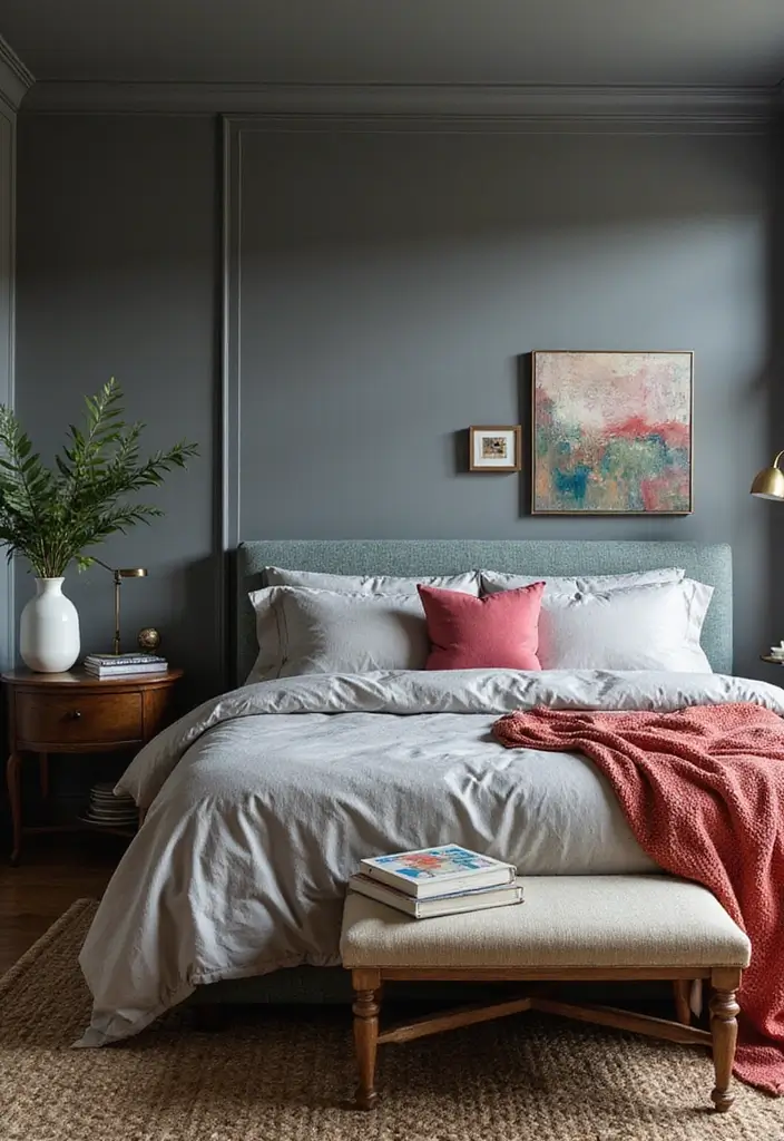 25+ Bedroom Wall Colors for a Cozy and Stylish Space - 21. Cool Gray: Understated Elegance