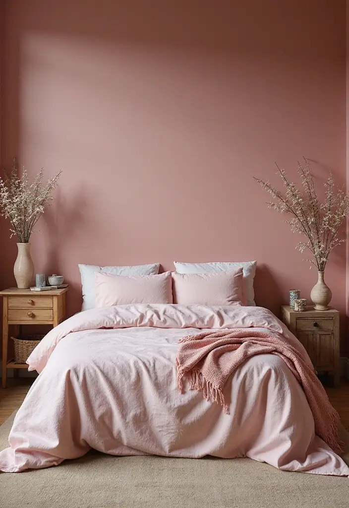 25+ Bedroom Wall Colors for a Cozy and Stylish Space - 3. Dusty Rose: A Touch of Romance