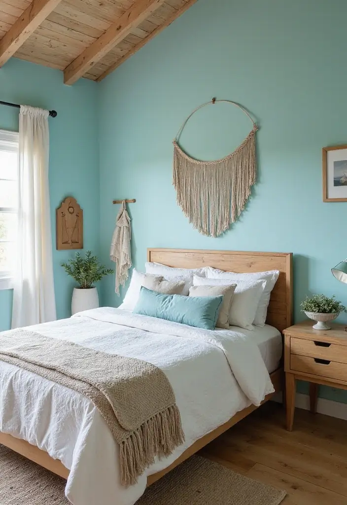 25+ Bedroom Wall Colors for a Cozy and Stylish Space - 7. Cool Aqua: Refreshing Serenity