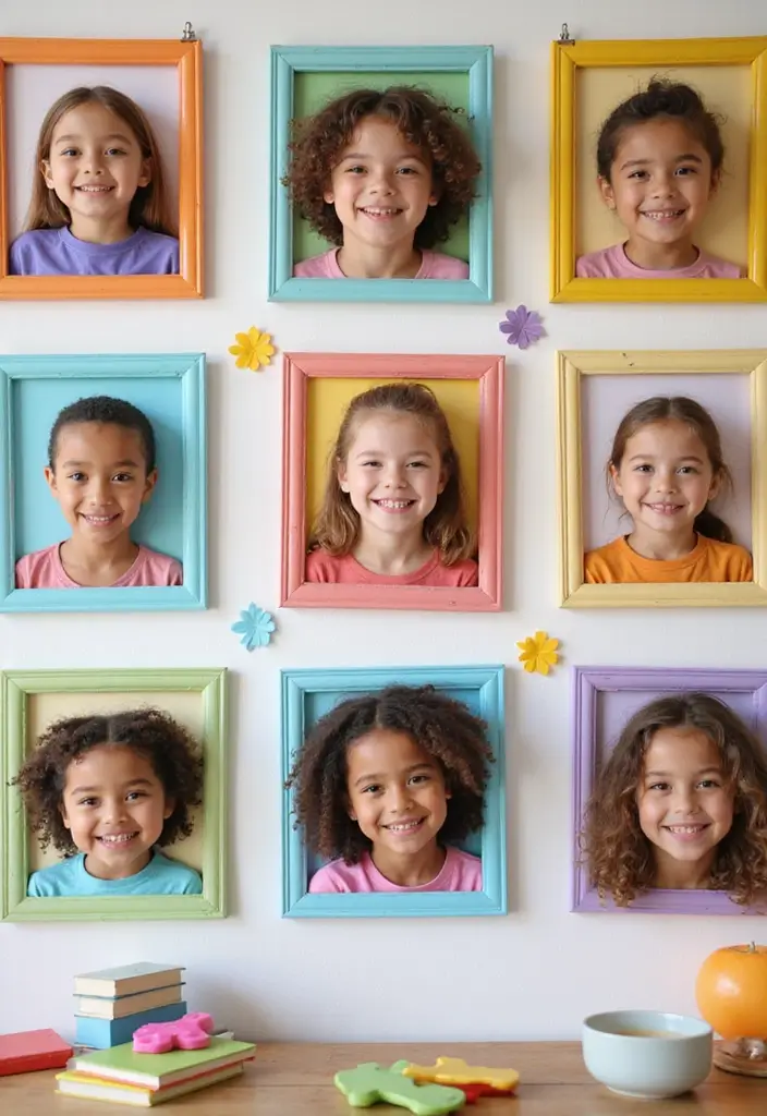 25+ Photo Wall Ideas That Make Memories Shine - 22. Friendly Faces Wall