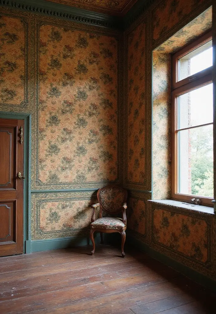 25+ Wall Design Ideas for Unique Interiors - 12. Vintage Wallpaper