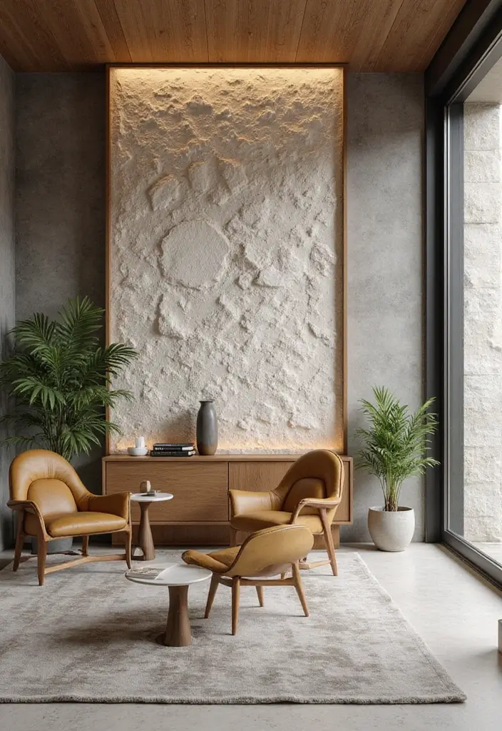 25+ Wall Design Ideas for Unique Interiors - 13. Natural Stone Accents