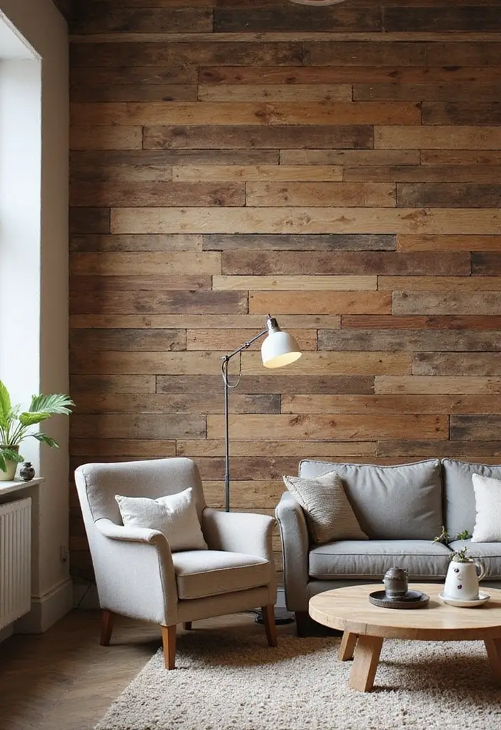 25+ Wall Design Ideas for Unique Interiors - 15. Wood Pallet Walls