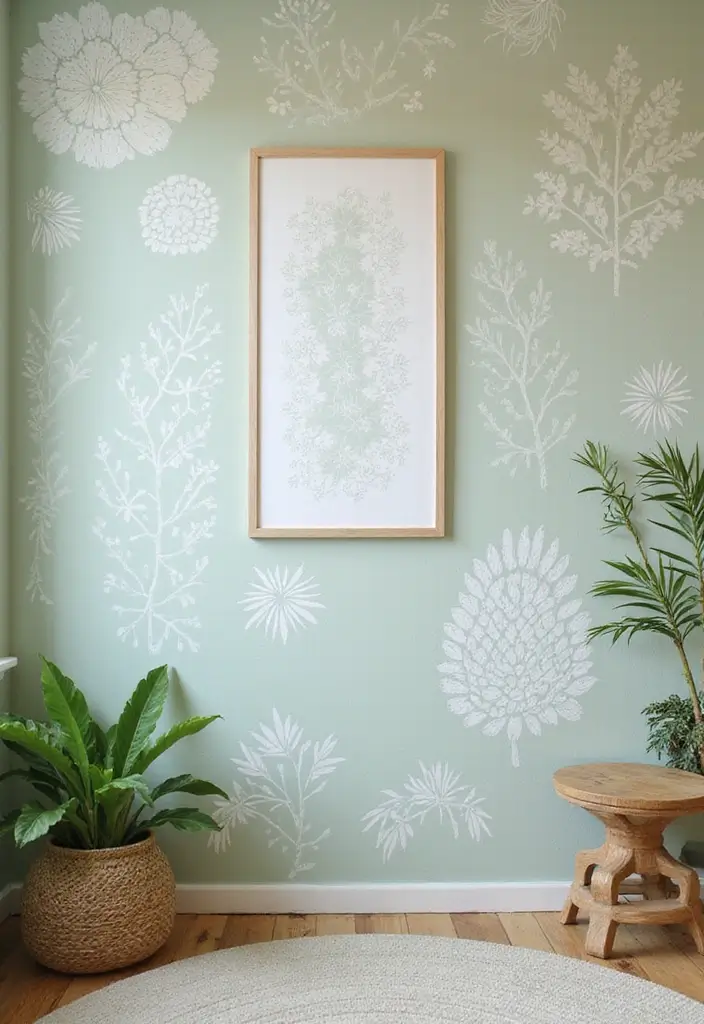 25+ Wall Design Ideas for Unique Interiors - 18. Stenciled Patterns
