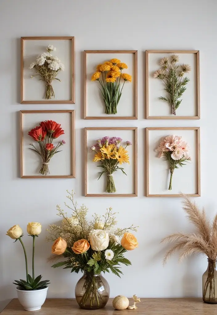 25+ Wall Design Ideas for Unique Interiors - 23. Dried Flower Displays