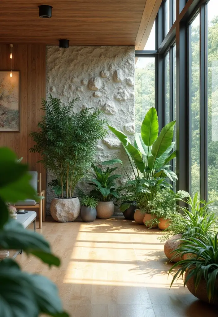 25+ Wall Design Ideas for Unique Interiors - 8. Biophilic Design Elements