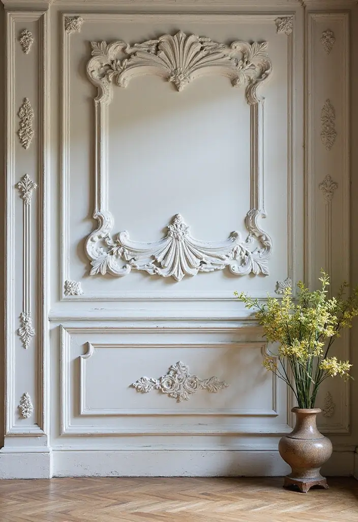 25+ Wall Moulding Ideas That Add Classic Charm - 19. Hand-Painted Moulding Designs