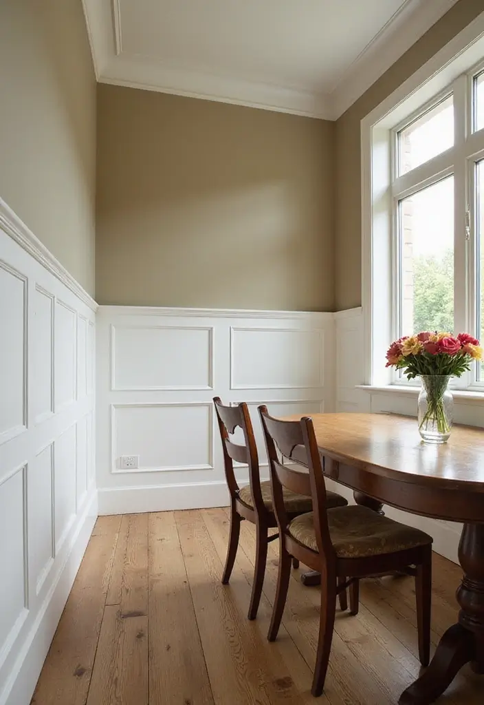 25+ Wall Moulding Ideas That Add Classic Charm - 25. Classic Chair Rail Moulding