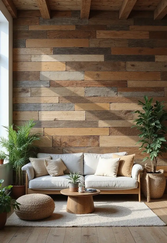 25+ Wall Panel Designs That Feel Fresh and Trendy - 1. Reclaimed Wood Elegance