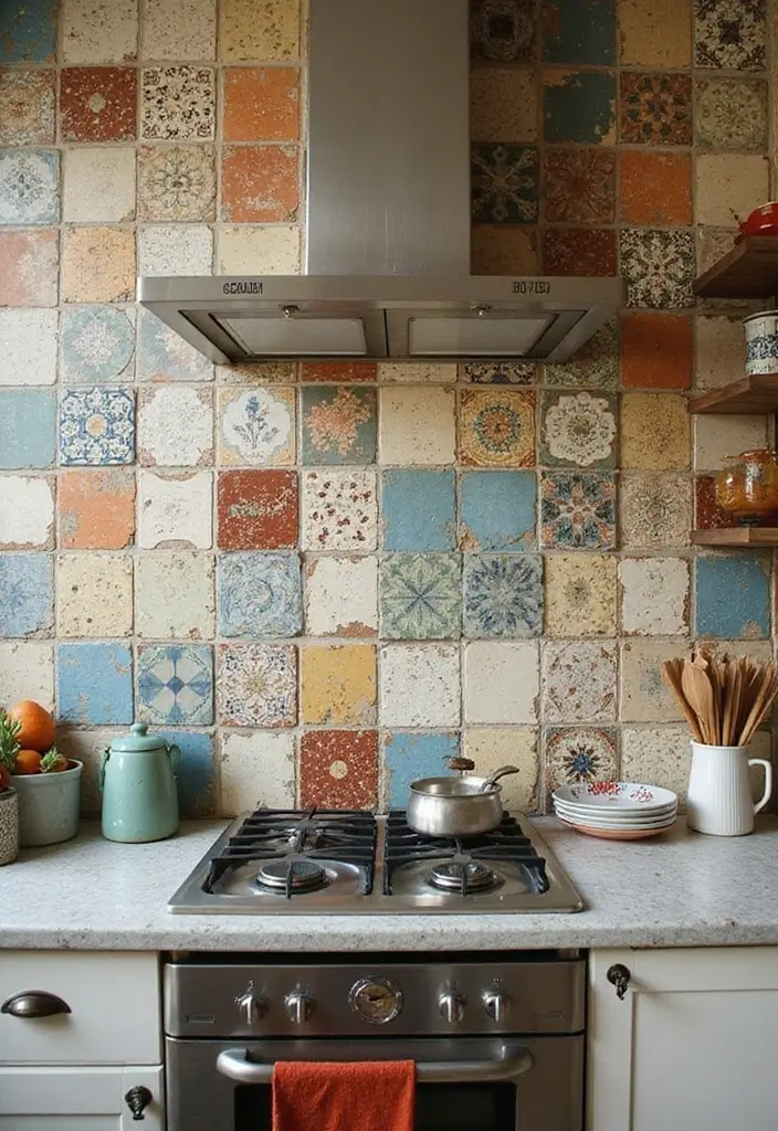 25+ Wall Panel Designs That Feel Fresh and Trendy - 12. Vintage Tile Reimagined