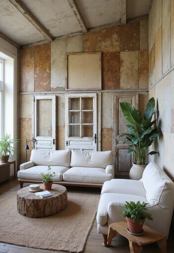 25+ Wall Paneling Designs That Add Depth - 14. Upcycled Material Paneling