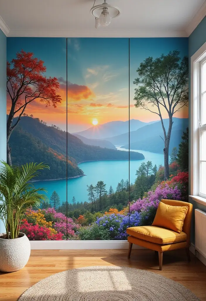 25+ Wall Paneling Designs That Add Depth - 9. Mural Panels