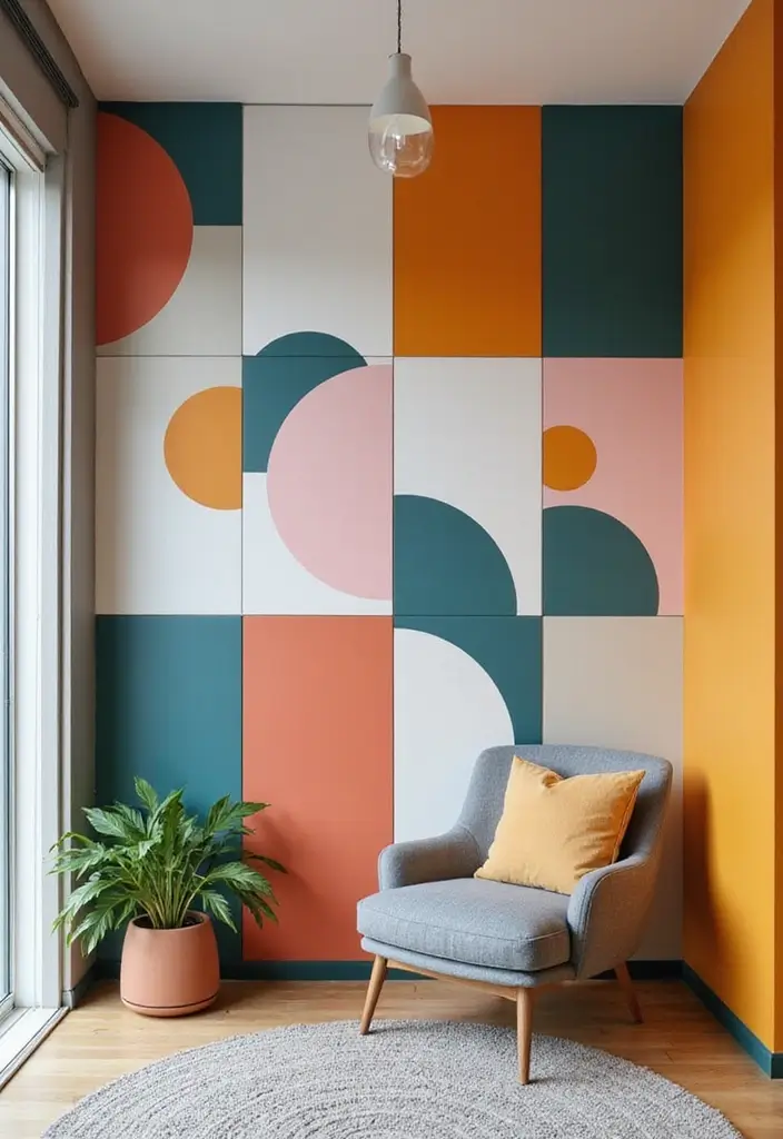 25+ Wall Texture Ideas That Transform Your Interiors - 5. Geometric Wall Designs