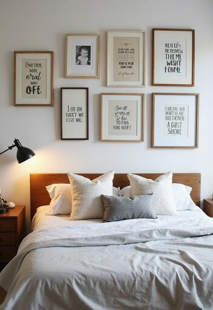 26+ Bedroom Wall Decor Ideas You’ll Love - 16. Inspirational Quote Wall