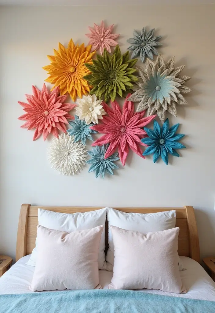 26+ Bedroom Wall Decor Ideas You’ll Love - 25. Felt Wall Art