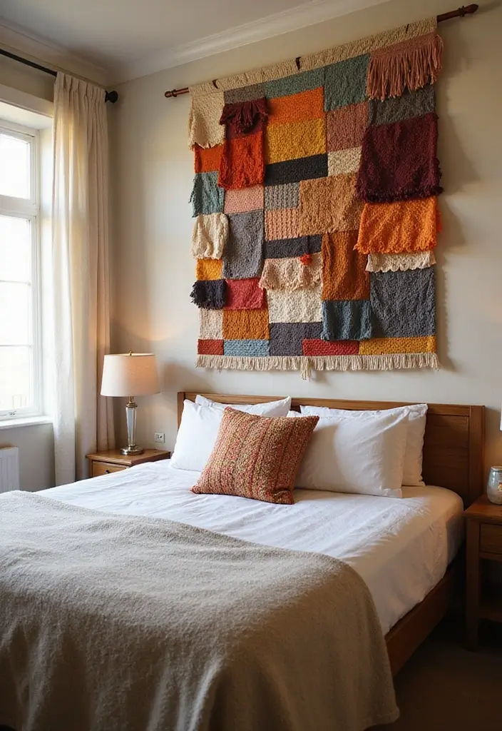 26+ Bedroom Wall Decor Ideas You’ll Love - 4. Textile Wall Hangings