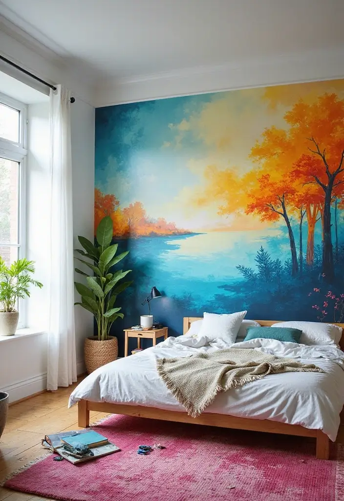 26+ Bedroom Wall Decor Ideas You’ll Love - 5. DIY Wall Mural