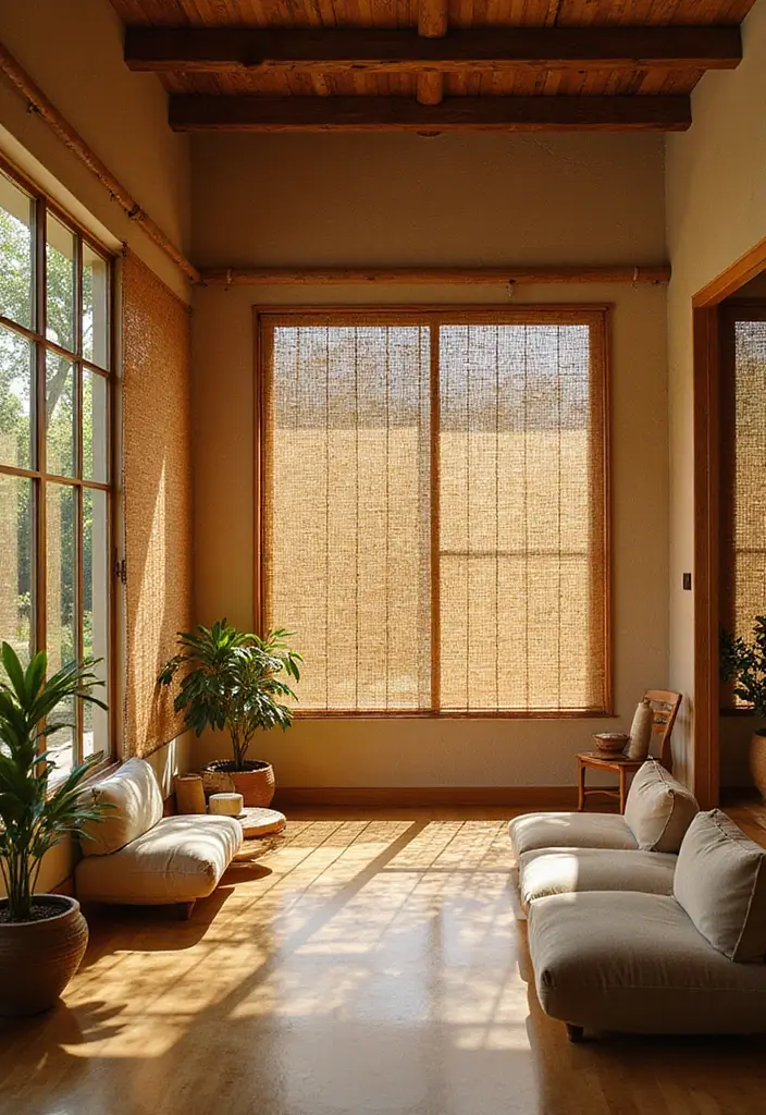 26+ Divider Wall Ideas That Define and Beautify Spaces - 13. Woven Bamboo Screens