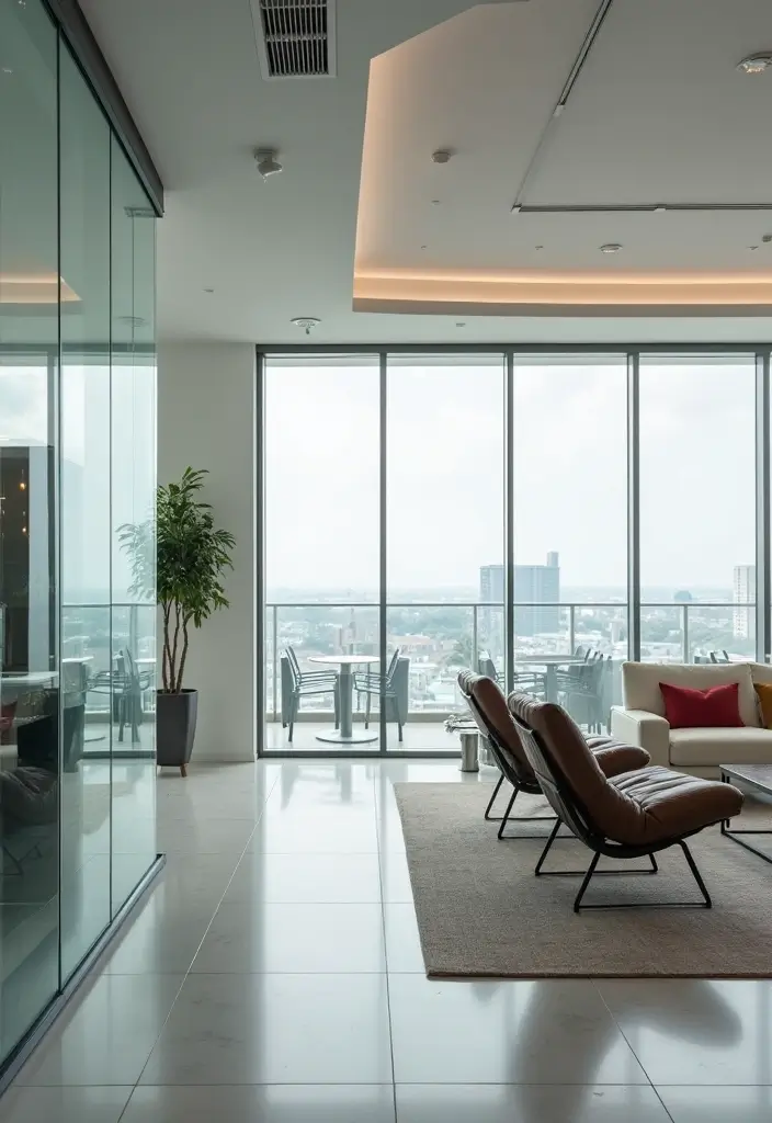 26+ Divider Wall Ideas That Define and Beautify Spaces - 18. Clear Acrylic Panels
