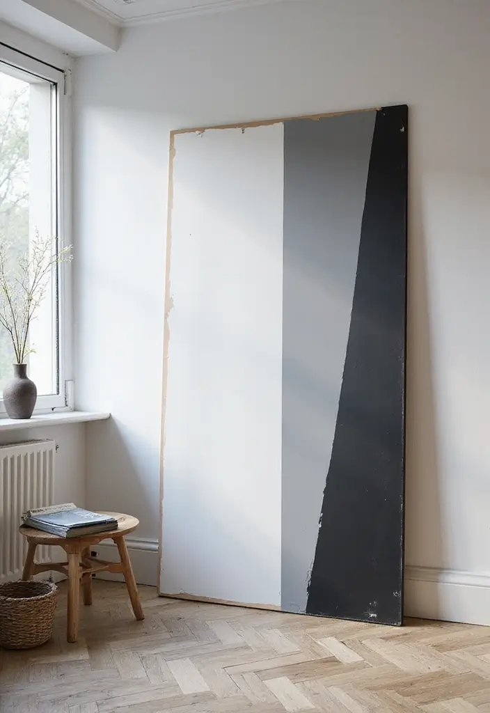 26+ Divider Wall Ideas That Define and Beautify Spaces - 19. Monochrome Painted Boards
