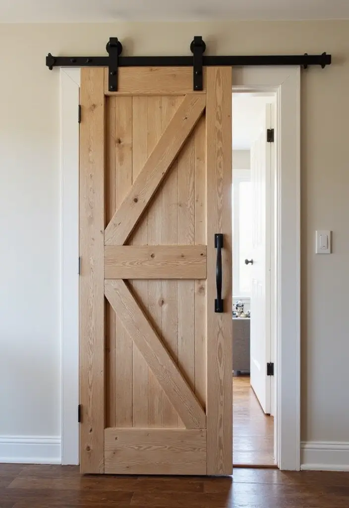 26+ Divider Wall Ideas That Define and Beautify Spaces - 5. Sliding Barn Doors