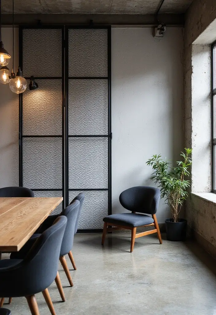 26+ Divider Wall Ideas That Define and Beautify Spaces - 7. Metal Grate Divider