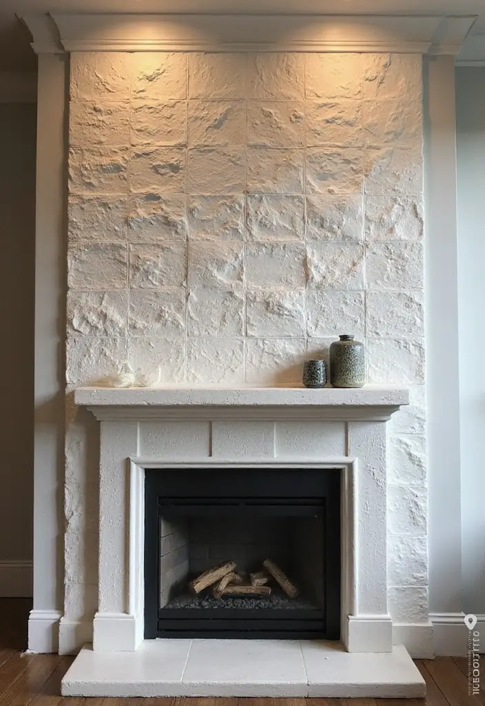 26+ Fireplace Wall Ideas That Feel Warm and Elegant - 6. Textured Wall Panels