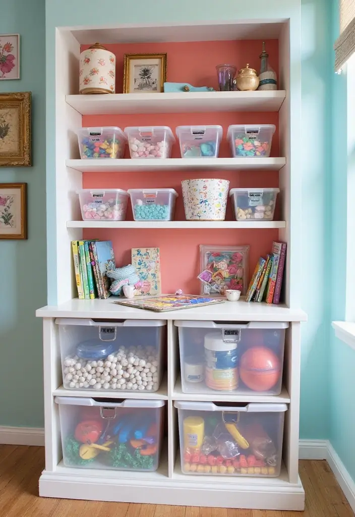 26+ Wall Niche Ideas for Smart Storage and Style - 21. Craft Hobby Display