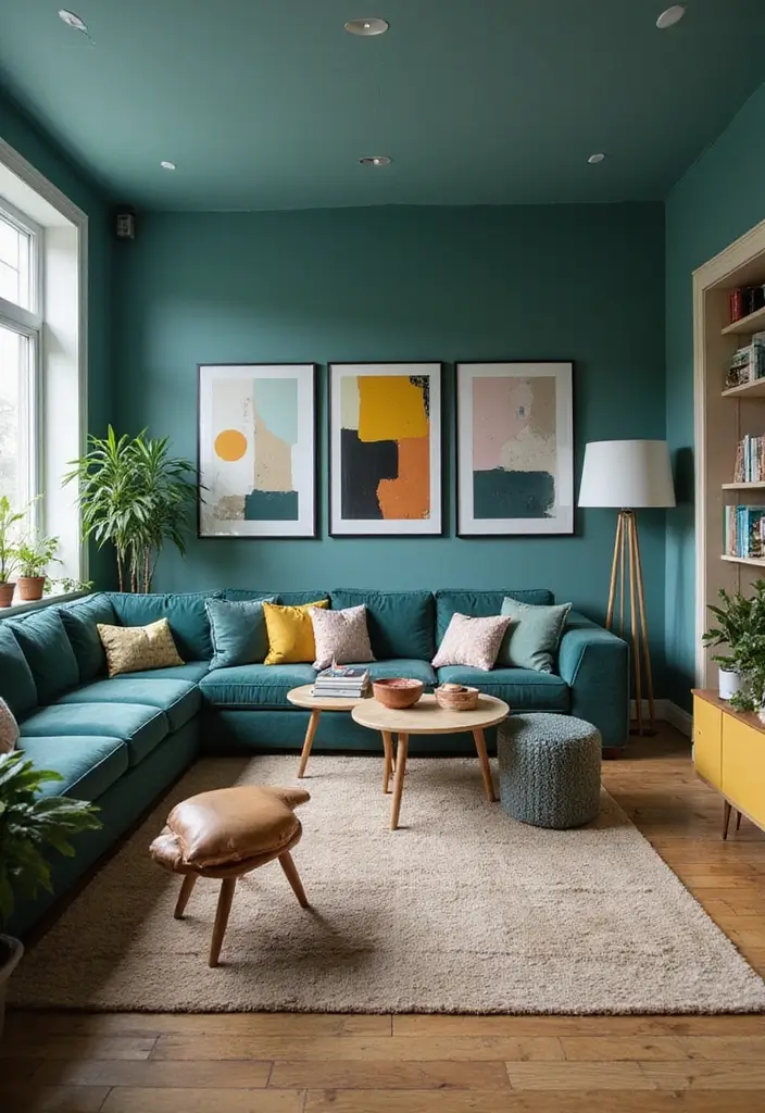 26+ Wall Paint Colors That Inspire Mood and Style - 12. Chic Teal: Refreshing Energy