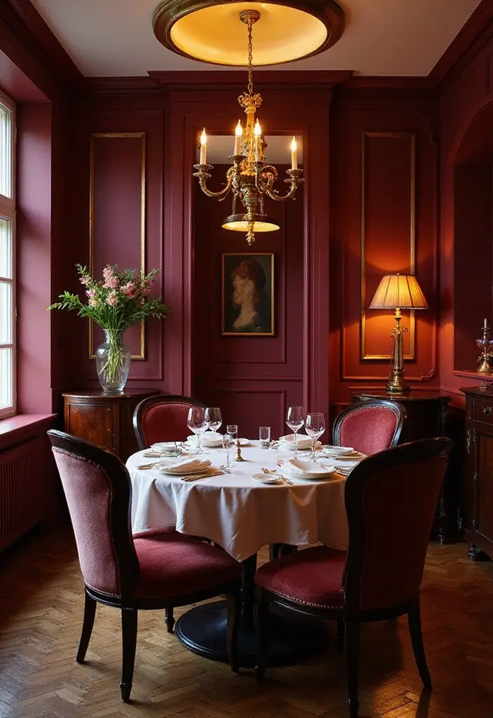 26+ Wall Paint Colors That Inspire Mood and Style - 15. Bold Burgundy: Rich and Regal