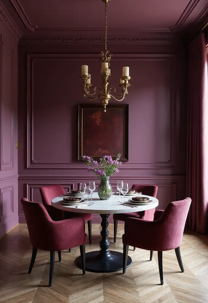26+ Wall Paint Colors That Inspire Mood and Style - 23. Deep Plum: Luxurious Depth