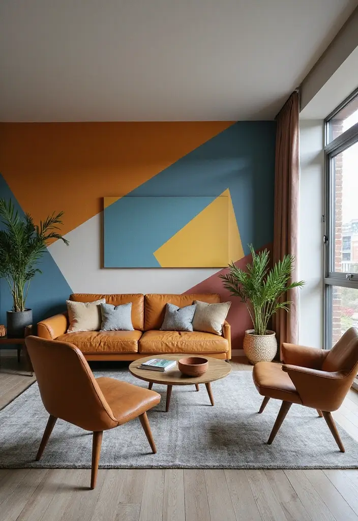 26+ Wall Paneling Ideas That Upgrade Any Room - 20. Geometric Wall Panels