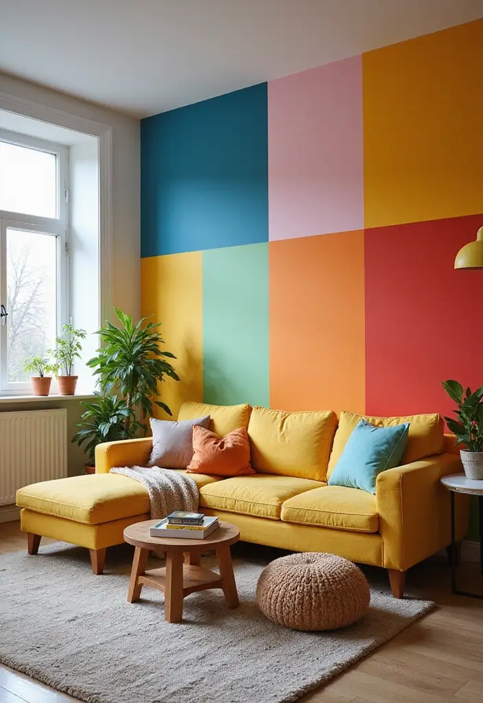 26+ Wall Paneling Ideas That Upgrade Any Room - 25. Color-Blocked Wall Panels