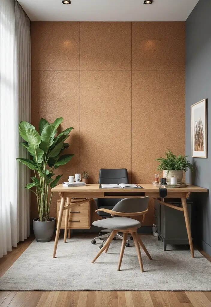 26+ Wall Paneling Ideas That Upgrade Any Room - 3. Cork Panels