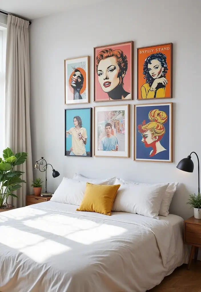 26+ Wall Posters Bedroom Inspirations for Trendy Vibes - 10. Colorful Pop Art Prints