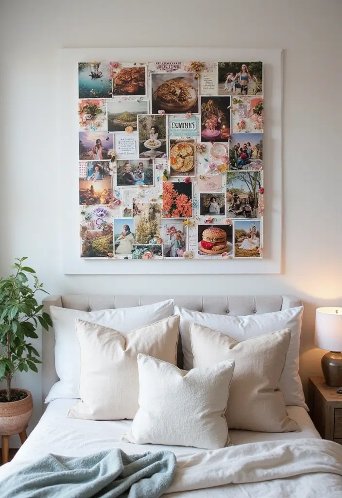 26+ Wall Posters Bedroom Inspirations for Trendy Vibes - 11. DIY Collage Posters