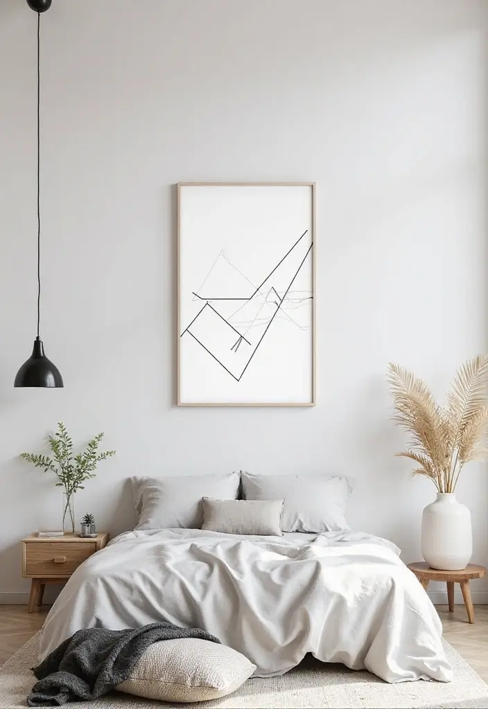 26+ Wall Posters Bedroom Inspirations for Trendy Vibes - 12. Minimalist Line Art