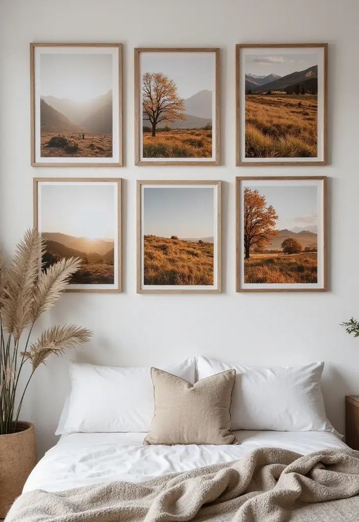 26+ Wall Posters Bedroom Inspirations for Trendy Vibes - 16. Earthy Landscape Posters