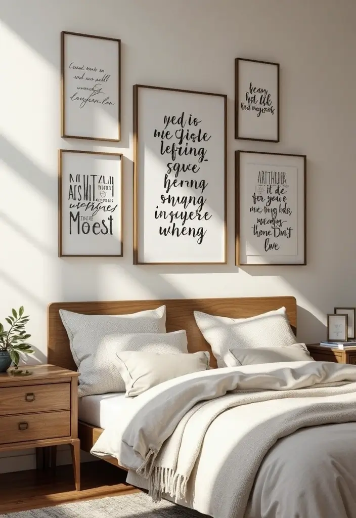 26+ Wall Posters Bedroom Inspirations for Trendy Vibes - 20. Typographical Art