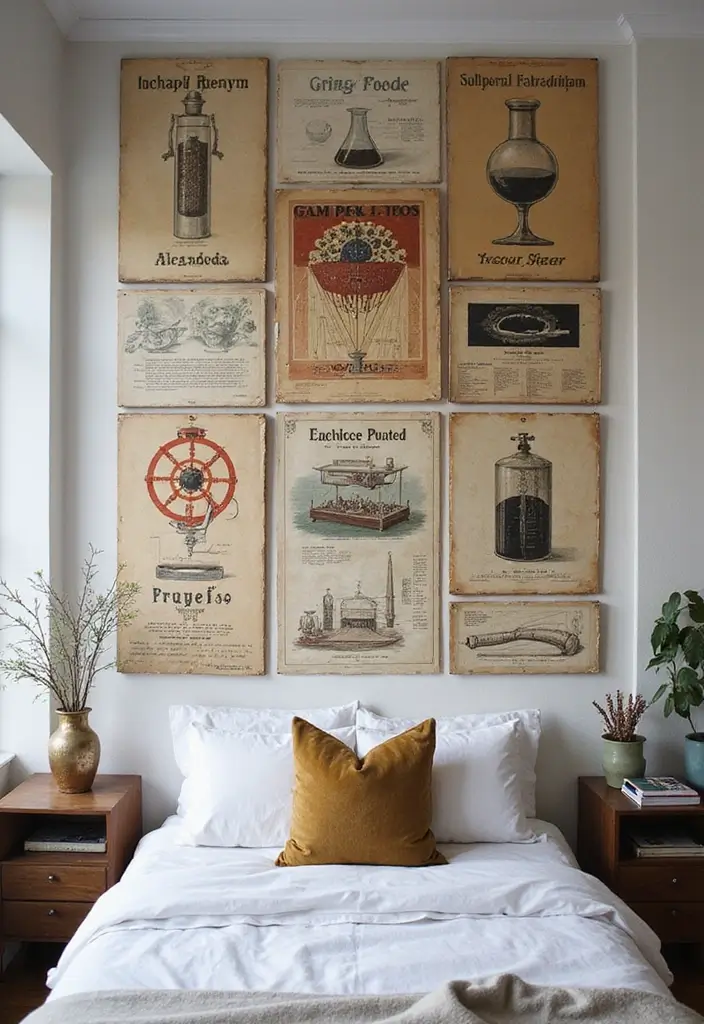 26+ Wall Posters Bedroom Inspirations for Trendy Vibes - 22. Vintage Science Posters