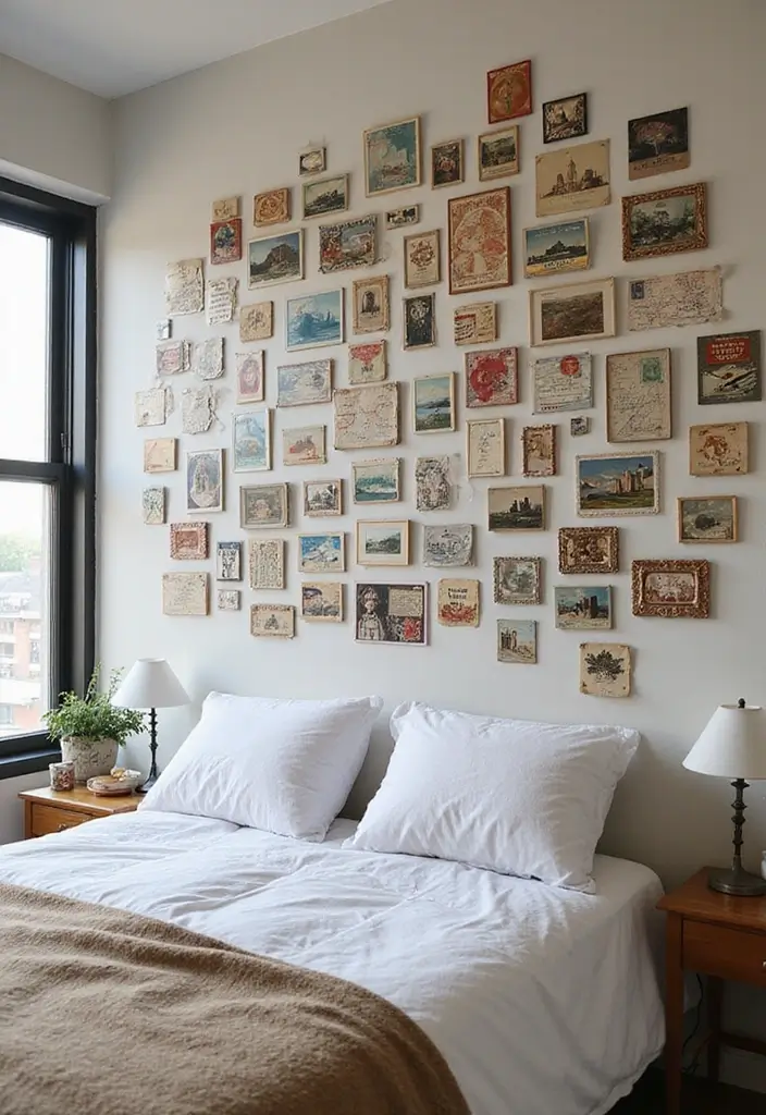 26+ Wall Posters Bedroom Inspirations for Trendy Vibes - 24. Vintage Postcard Art