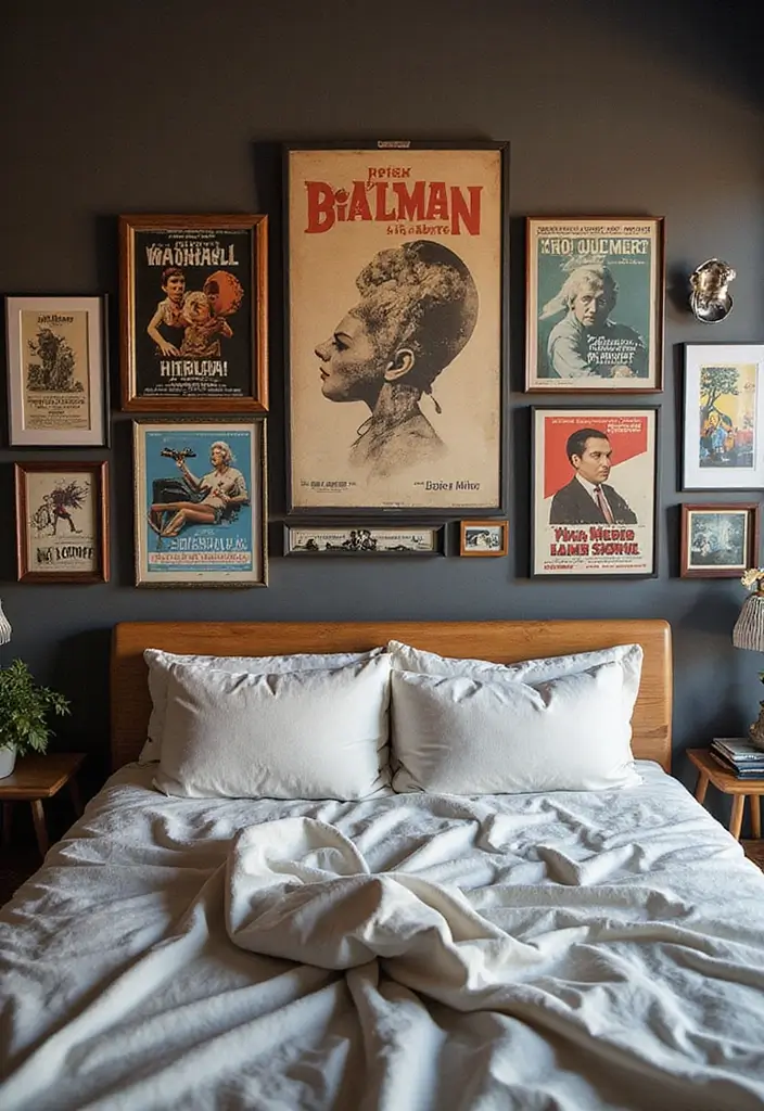 26+ Wall Posters Bedroom Inspirations for Trendy Vibes - 4. Retro Movie Posters