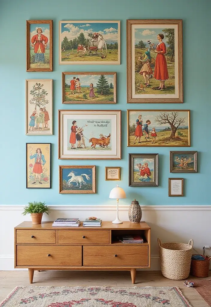 26+ Wall Posters Bedroom Inspirations for Trendy Vibes - 8. Vintage Illustrated Art